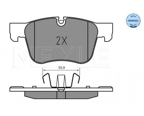 Brake Pad Set, disc brake MEYLE-ORIGINAL: True to OE. 025 258 3317