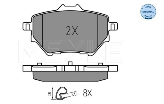 Brake Pad Set, disc brake MEYLE-ORIGINAL: True to OE. 025 258 3917