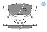 Brake Pad Set, disc brake MEYLE-ORIGINAL: True to OE. 025 259 0621