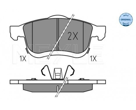Brake Pad Set, disc brake MEYLE-ORIGINAL: True to OE. 025 259 0621