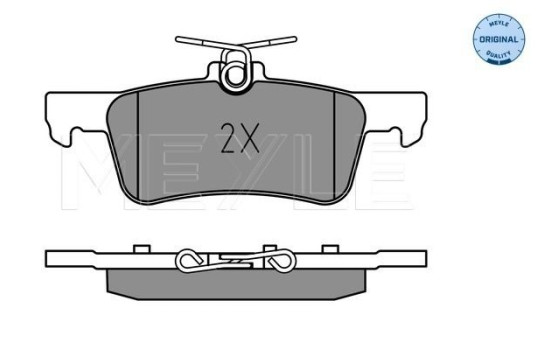 Brake Pad Set, disc brake MEYLE-ORIGINAL: True to OE. 025 259 6816