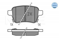 Brake Pad Set, disc brake MEYLE-ORIGINAL: True to OE. 025 259 7317