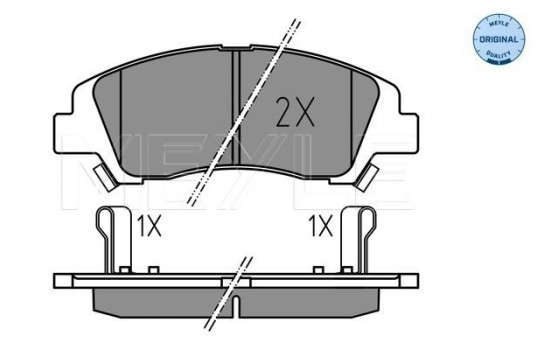 Brake Pad Set, disc brake MEYLE-ORIGINAL: True to OE. 025 259 7617