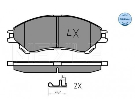 Brake Pad Set, disc brake MEYLE-ORIGINAL: True to OE. 025 259 7916