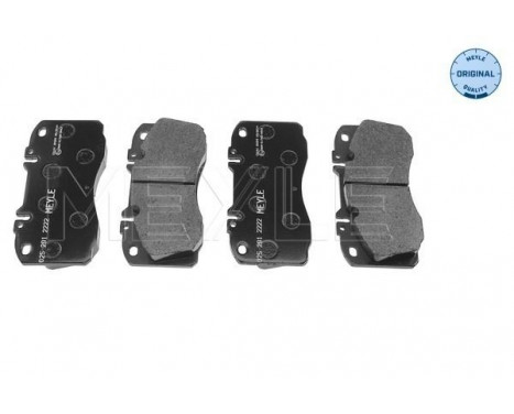 Brake Pad Set, disc brake MEYLE-ORIGINAL: True to OE. 025 291 2222