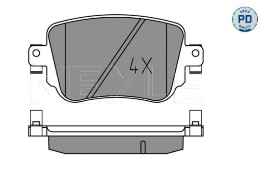 Brake Pad Set, disc brake MEYLE-PD: Advanced design and technology. 025 251 0917/PD
