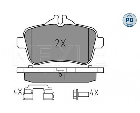 Brake Pad Set, disc brake MEYLE-PD: Advanced design and technology. 025 252 1516/PD