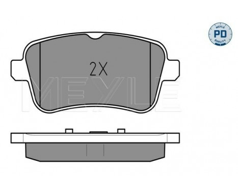 Brake Pad Set, disc brake MEYLE-PD: Advanced design and technology. 025 252 1516/PD, Image 2