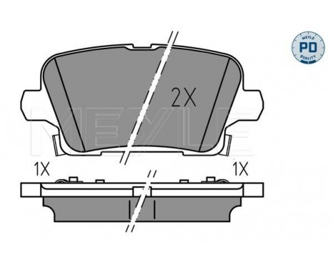 Brake Pad Set, disc brake MEYLE-PD: Advanced performance and design. 025 221 2317/PD