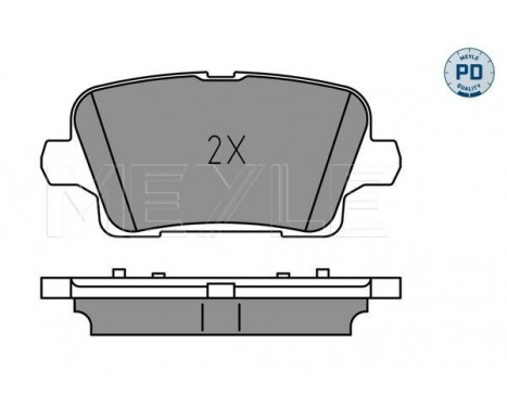 Brake Pad Set, disc brake MEYLE-PD: Advanced performance and design. 025 221 2317/PD, Image 2