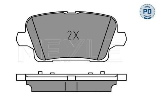 Brake Pad Set, disc brake MEYLE-PD: Advanced performance and design. 025 221 2317/PD, Image 2
