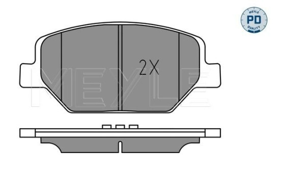 Brake Pad Set, disc brake MEYLE-PD: Advanced performance and design. 025 221 3819/PD, Image 2