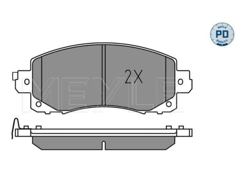 Brake Pad Set, disc brake MEYLE-PD: Advanced performance and design. 025 222 0117/PD, Image 2