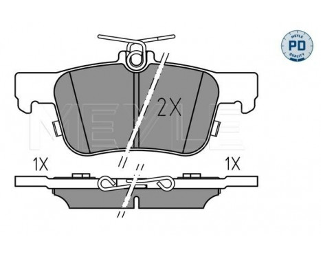 Brake Pad Set, disc brake MEYLE-PD: Advanced performance and design. 025 222 3116/PD