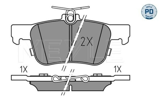 Brake Pad Set, disc brake MEYLE-PD: Advanced performance and design. 025 222 3116/PD