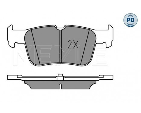 Brake Pad Set, disc brake MEYLE-PD: Advanced performance and design. 025 222 3116/PD, Image 2