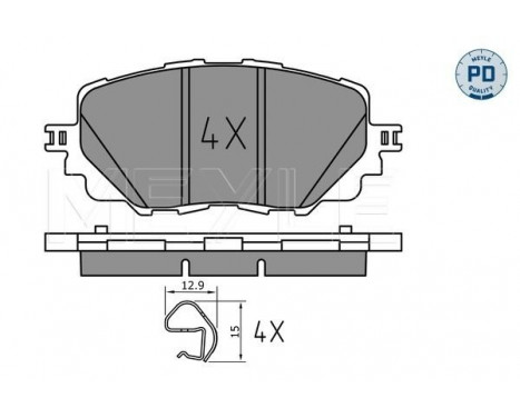 Brake Pad Set, disc brake MEYLE-PD: Advanced performance and design. 025 222 7115/PD