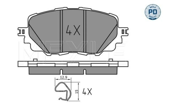 Brake Pad Set, disc brake MEYLE-PD: Advanced performance and design. 025 222 7115/PD