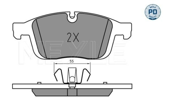 Brake Pad Set, disc brake MEYLE-PD: Advanced performance and design. 025 223 8619/PD