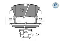 Brake Pad Set, disc brake MEYLE-PD: Advanced performance and design. 025 224 1817/PD