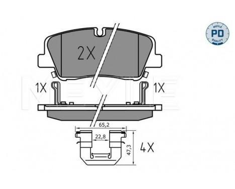 Brake Pad Set, disc brake MEYLE-PD: Advanced performance and design. 025 224 1817/PD