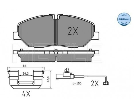 Brake Pad Set, disc brake MEYLE-PD: Advanced performance and design. 025 224 2020/PD