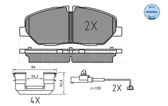 Brake Pad Set, disc brake MEYLE-PD: Advanced performance and design. 025 224 2020/PD