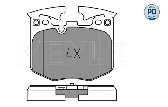 Brake Pad Set, disc brake MEYLE-PD: Advanced performance and design. 025 224 2520/PD