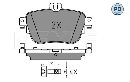 Brake Pad Set, disc brake MEYLE-PD: Advanced performance and design. 025 224 3716/PD