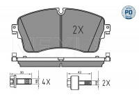 Brake Pad Set, disc brake MEYLE-PD: Advanced performance and design. 025 224 8517/PD