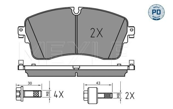 Brake Pad Set, disc brake MEYLE-PD: Advanced performance and design. 025 224 8517/PD
