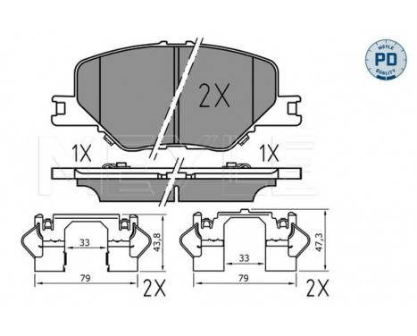 Brake Pad Set, disc brake MEYLE-PD: Advanced performance and design. 025 228 3819/PD