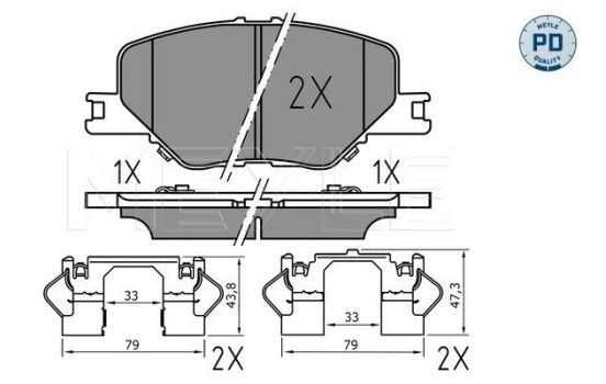 Brake Pad Set, disc brake MEYLE-PD: Advanced performance and design. 025 228 3819/PD
