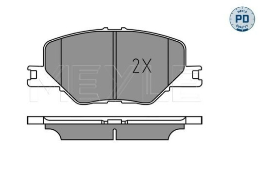 Brake Pad Set, disc brake MEYLE-PD: Advanced performance and design. 025 228 3819/PD, Image 2