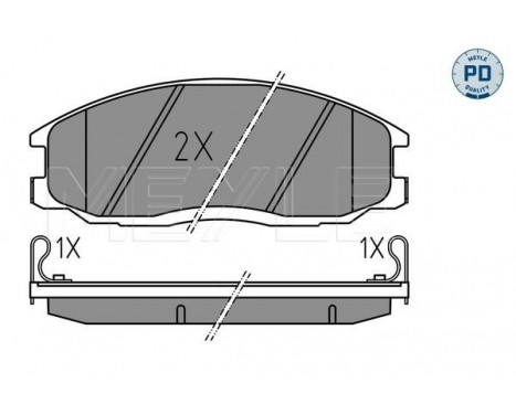 Brake Pad Set, disc brake MEYLE-PD: Advanced performance and design. 025 235 6916/PD