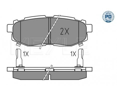 Brake Pad Set, disc brake MEYLE-PD: Advanced performance and design. 025 248 5416/PD