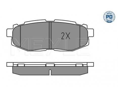 Brake Pad Set, disc brake MEYLE-PD: Advanced performance and design. 025 248 5416/PD, Image 2