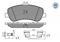 Brake Pad Set, disc brake MEYLE-PD: Advanced performance and design. 025 248 6720/PD