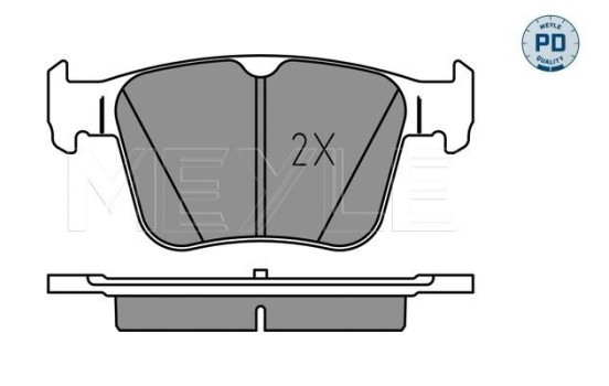 Brake Pad Set, disc brake MEYLE-PD: Advanced performance and design. 025 250 0916/PD, Image 2