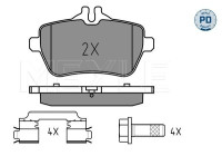 Brake Pad Set, disc brake MEYLE-PD: Advanced performance and design. 025 250 7119/PD