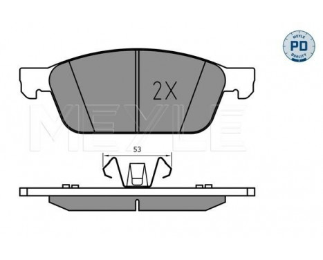 Brake Pad Set, disc brake MEYLE-PD: Advanced performance and design. 025 255 5518/PD