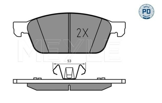 Brake Pad Set, disc brake MEYLE-PD: Advanced performance and design. 025 255 5518/PD
