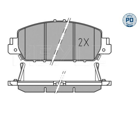 Brake Pad Set, disc brake MEYLE-PD: Advanced performance and design. 025 257 9216/PD, Image 2