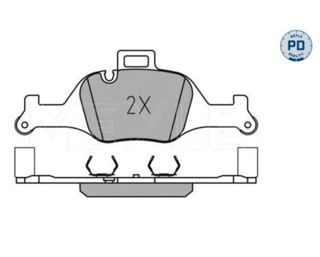 Brake Pad Set, disc brake MEYLE-PD: Advanced performance and design. 025 259 0018/PD, Image 2