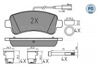 Brake Pad Set, disc brake MEYLE-PD: Advanced performance and design. 025 259 8721/PD