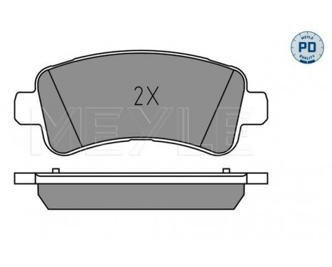 Brake Pad Set, disc brake MEYLE-PD: Advanced performance and design. 025 259 8721/PD, Image 2