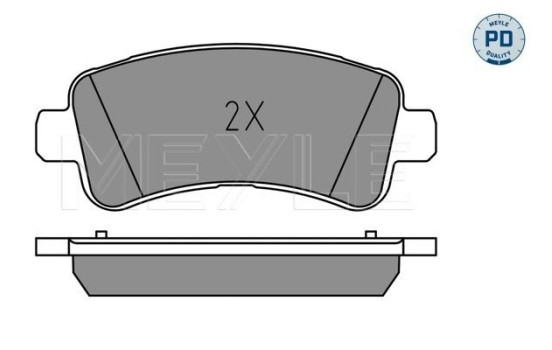 Brake Pad Set, disc brake MEYLE-PD: Advanced performance and design. 025 259 8721/PD, Image 2