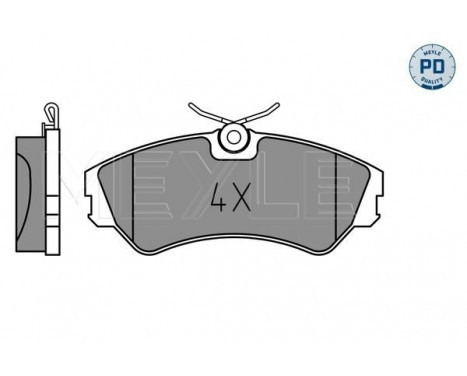 Brake Pad Set, disc brake MEYLE-PD Quality 025 201 2419/PD