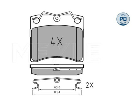 Brake Pad Set, disc brake MEYLE-PD Quality 025 206 5217/PD