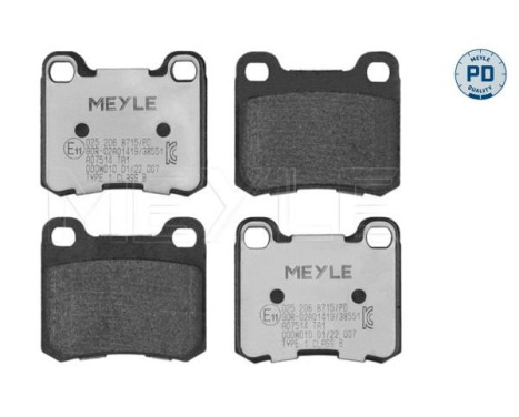 Brake Pad Set, disc brake MEYLE-PD Quality 025 206 8715/PD, Image 2